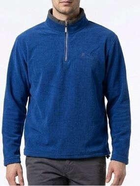 Free‎ Country Men's Blue Fleece Pullover Jacket Size L Casual Fall Wear
